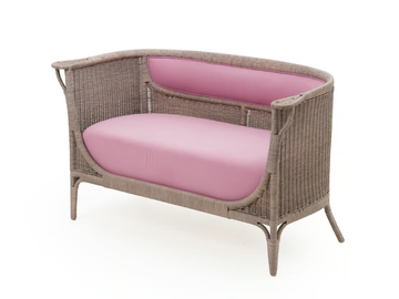 ANGELINA - Woven wicker small sofa by Mila Maurizi - view 3